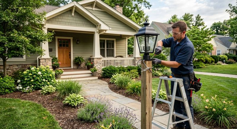Courtyard Light Installation in Alpharetta, GA