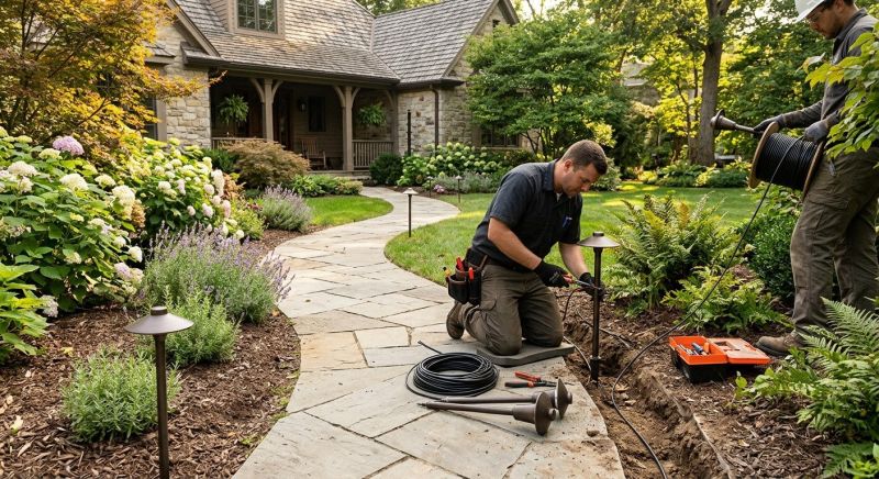 Sidewalk Lighting Installation in Alpharetta, GA